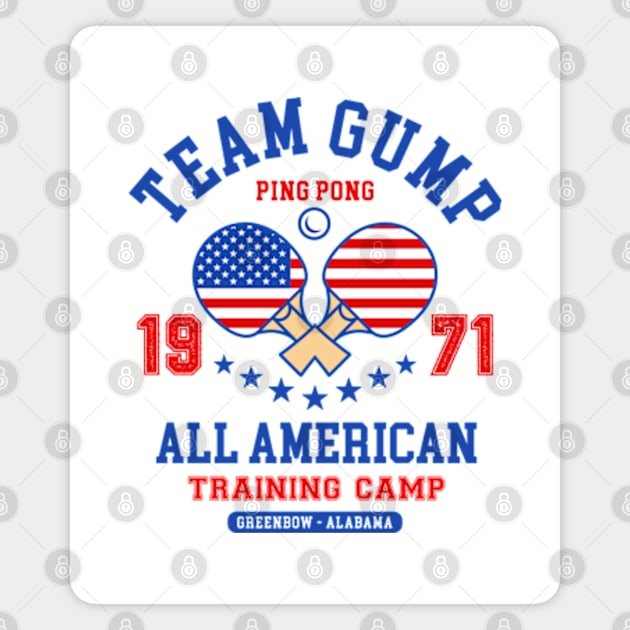 Team Gump Ping Pong Magnet by Three Meat Curry